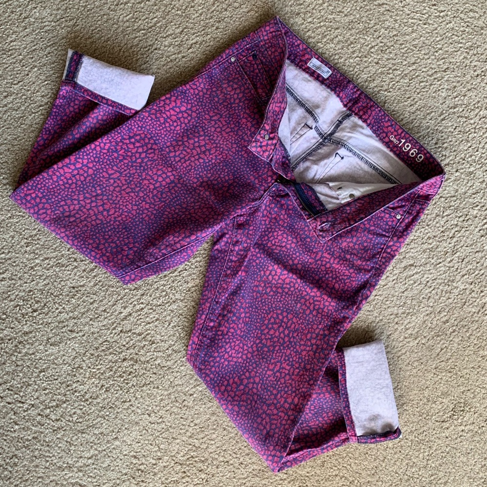 Purple-Blue Patterns Pants, Size 31 - Picture 3 of 16
